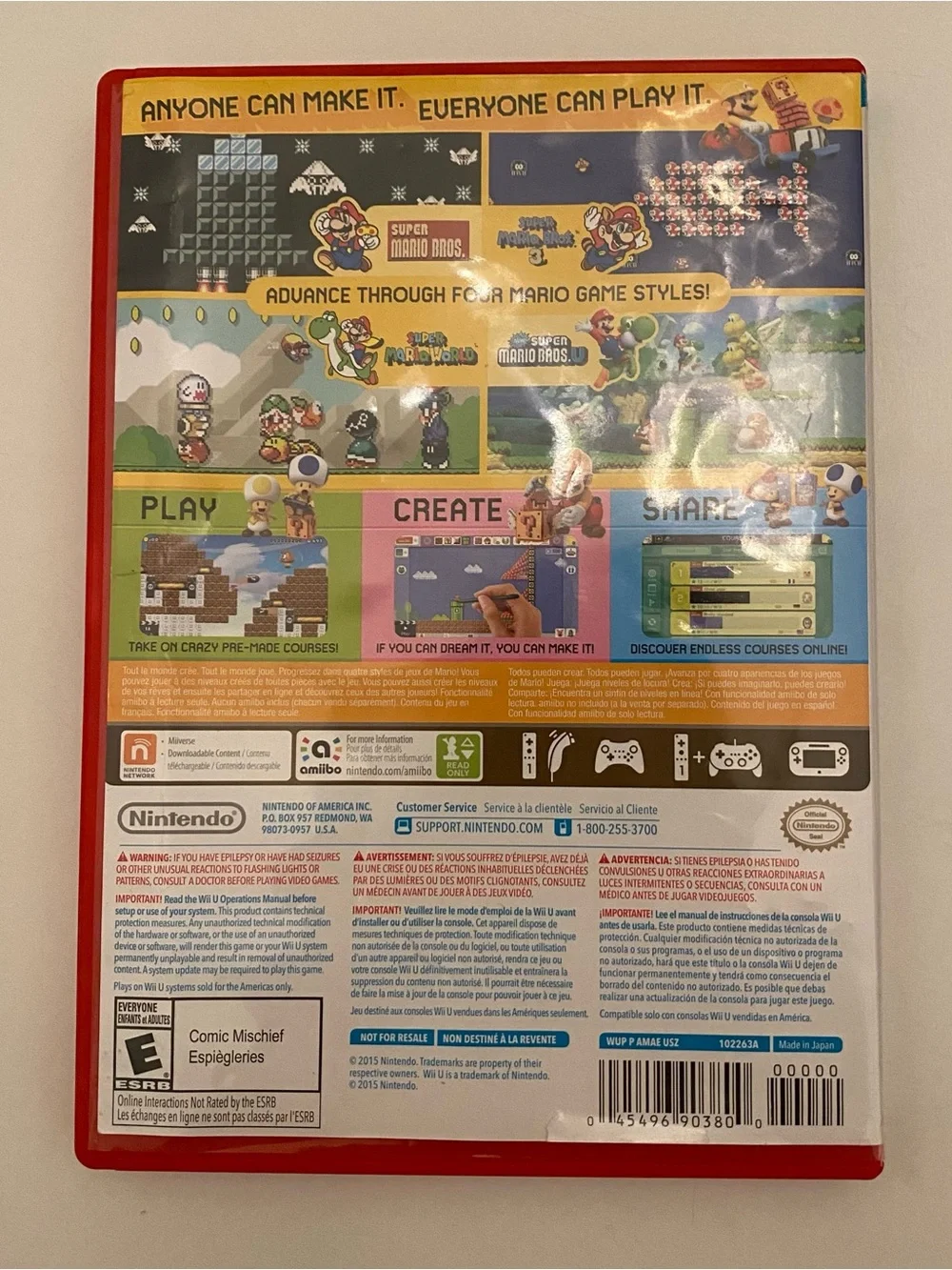 Wii U Nintendo Super Mario Maker Video Game